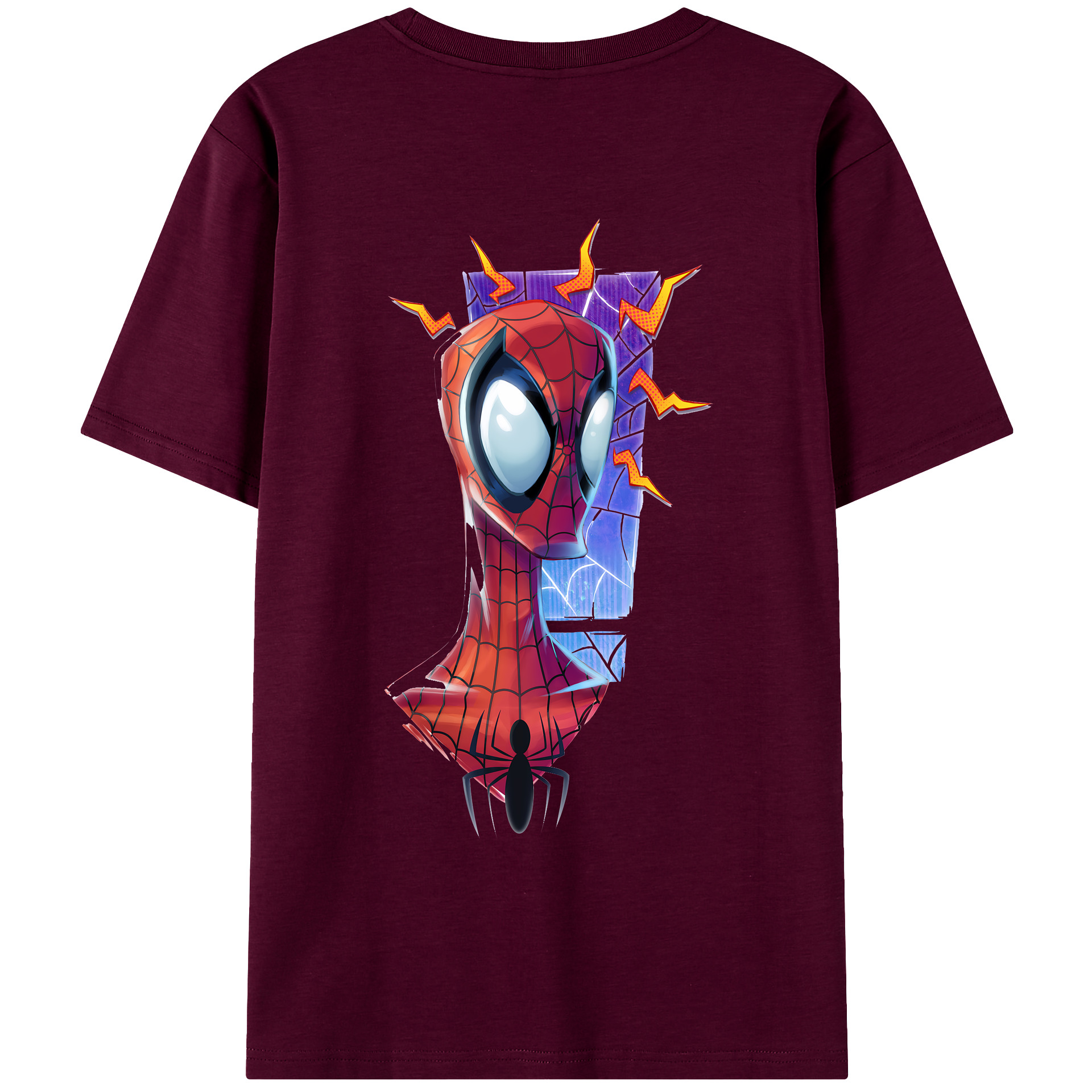 （画像用） Spider Man スパイダーマン レディース半袖Tシャツ(バックプリント)